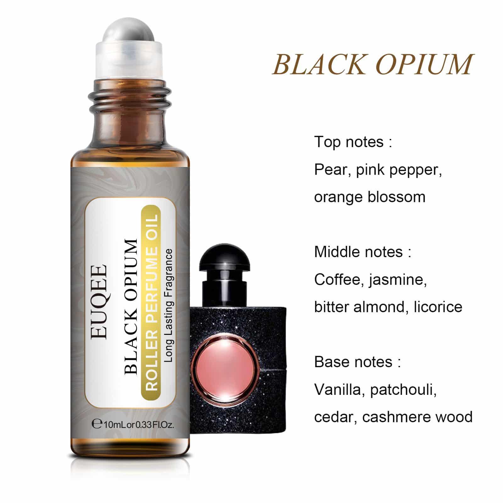 10ML Roller Black Opium Coconut Vanilla Fragrance Oil Diffuser Perfume Flavoring Oil Jadore Bubble Gum White Musk,DIY Soap