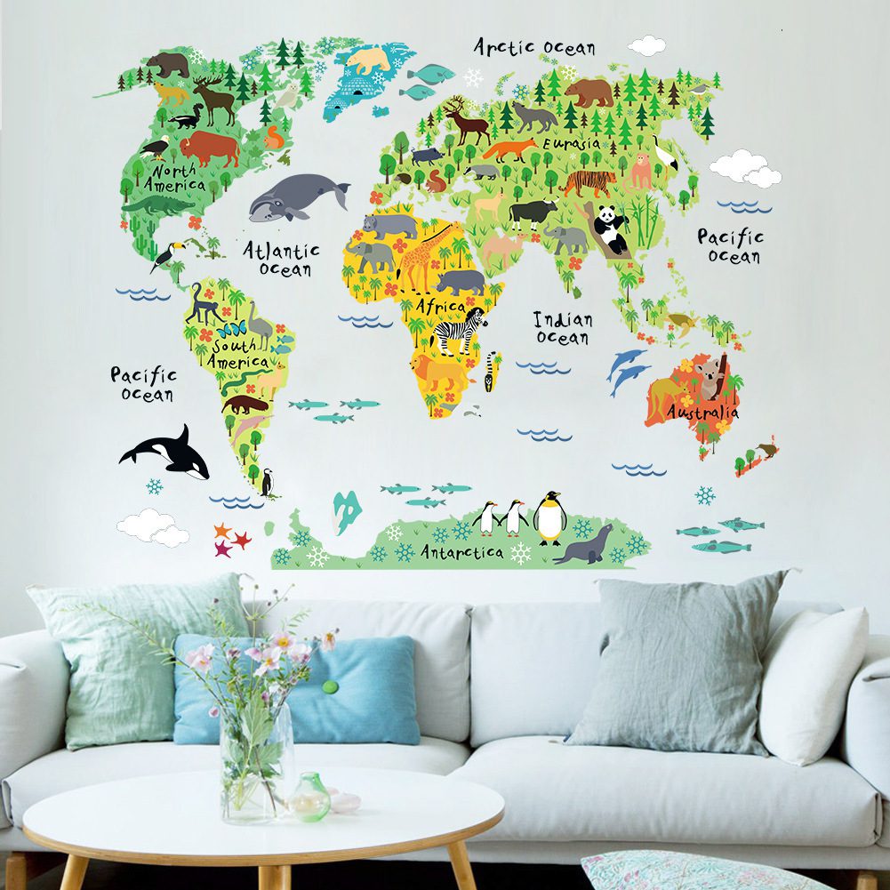 World Map Wall Sticker
