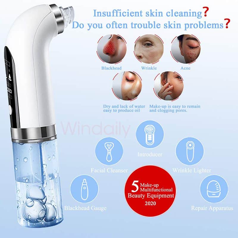 2023 Blackhead Remover Pore Vacuum Cleaner Electric Micro Small Bubble Facial Cleasing Machine USB Rechargeable Beauty Device