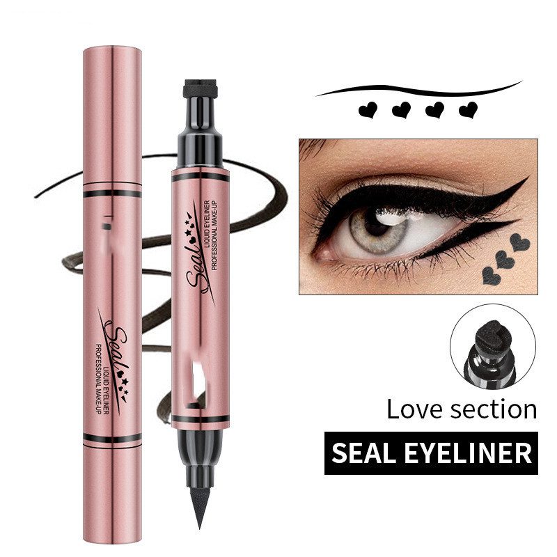 Double-headed Seal Waterproof And Oil-proof Not Easy To Smudge Non-fading Liquid Eyeliner