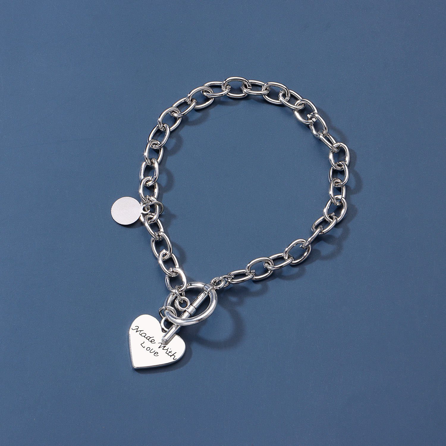 Jewelry Women's Popular LoveBracelet Heart Shaped Chain Alloy Pendant Jewelry