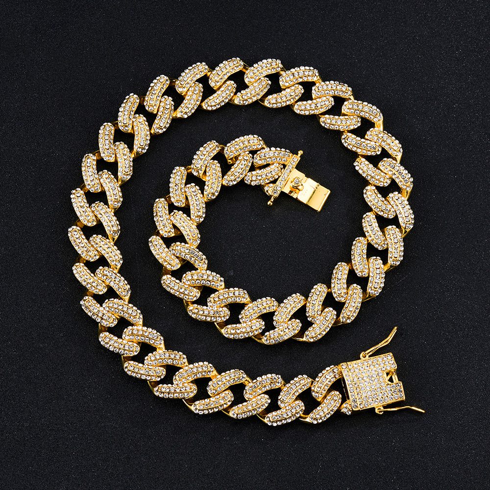 Jewelry Hip Hop Rhinestone Necklace Trend Bold Chain