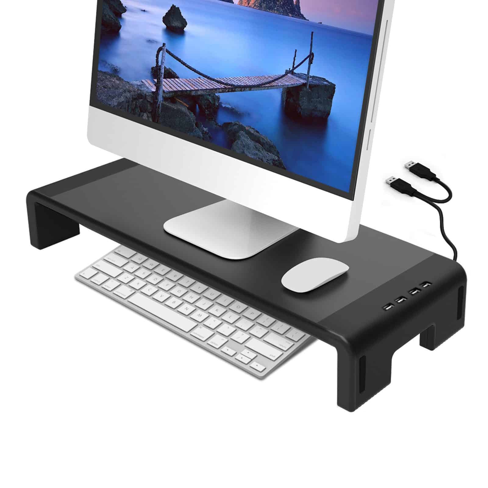 Computer Monitor Heightening Rack Notebook Stand With Adjustable Length