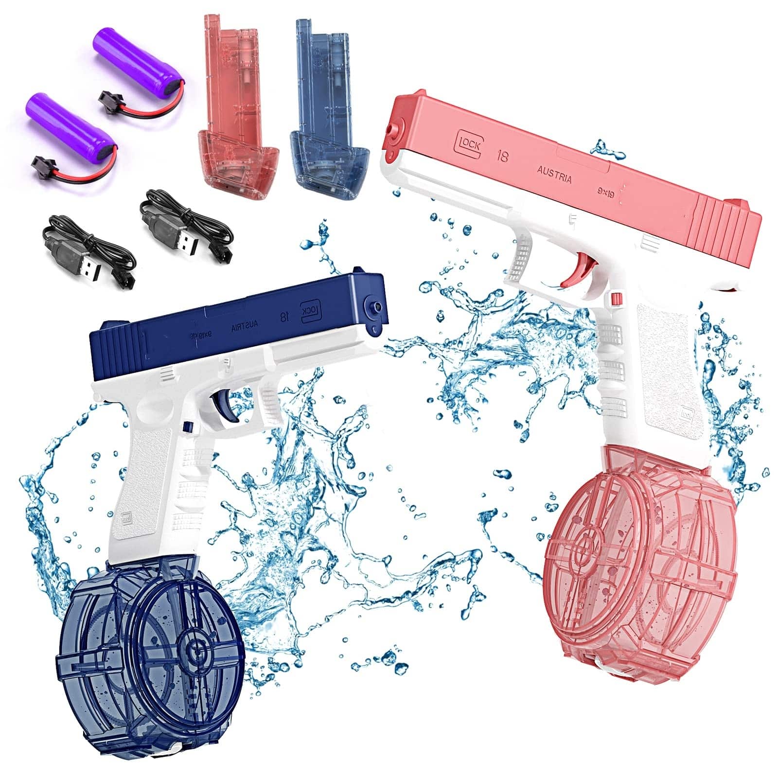 2023 Glock Electric Water Toy Gun Spray Blaster Pistol Airsoft Summer Toys Swimming Poor Game Weapon Pistola For Kids