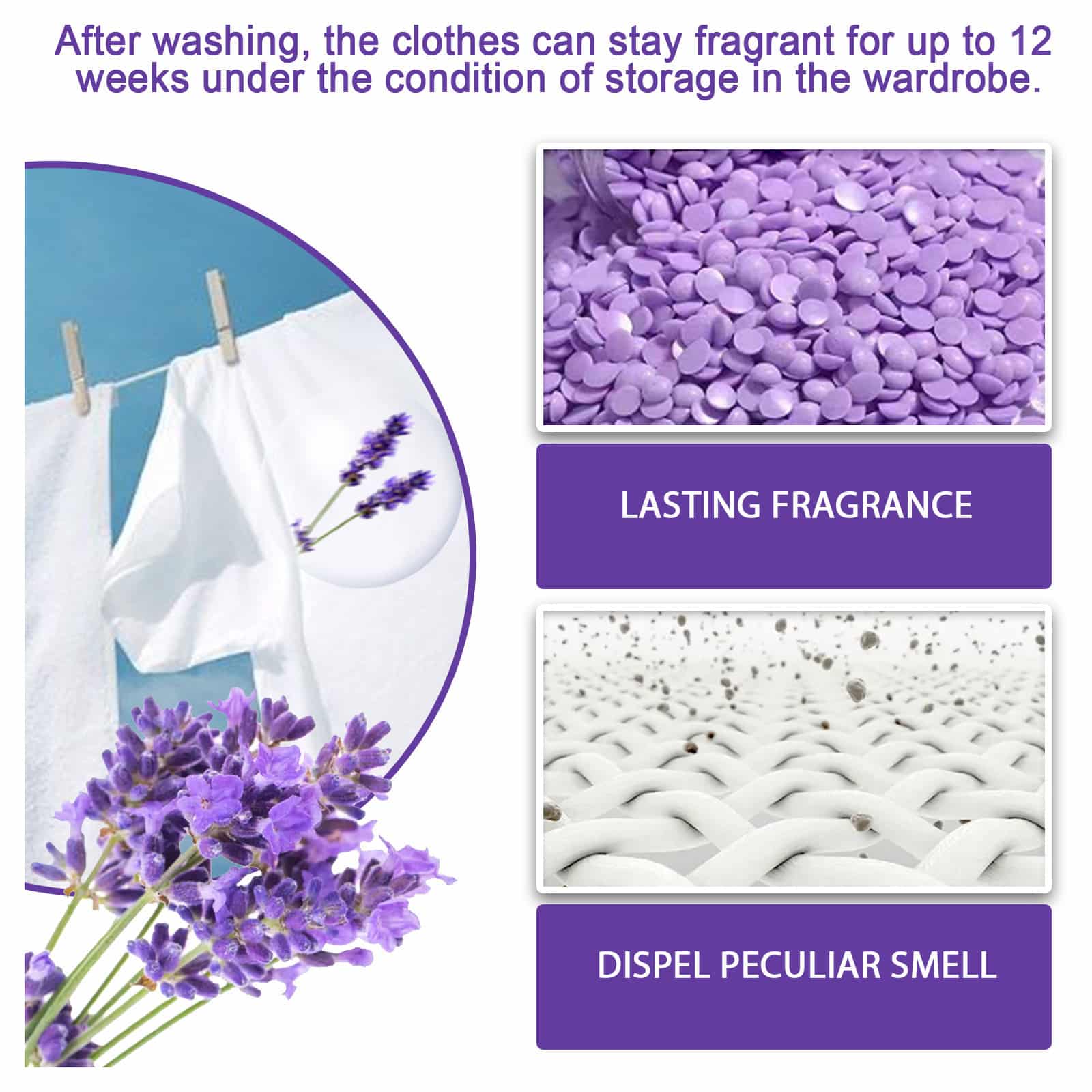 Lavender Laundry Aromatic Beads Clothes Lasting Fragrance Deodorant