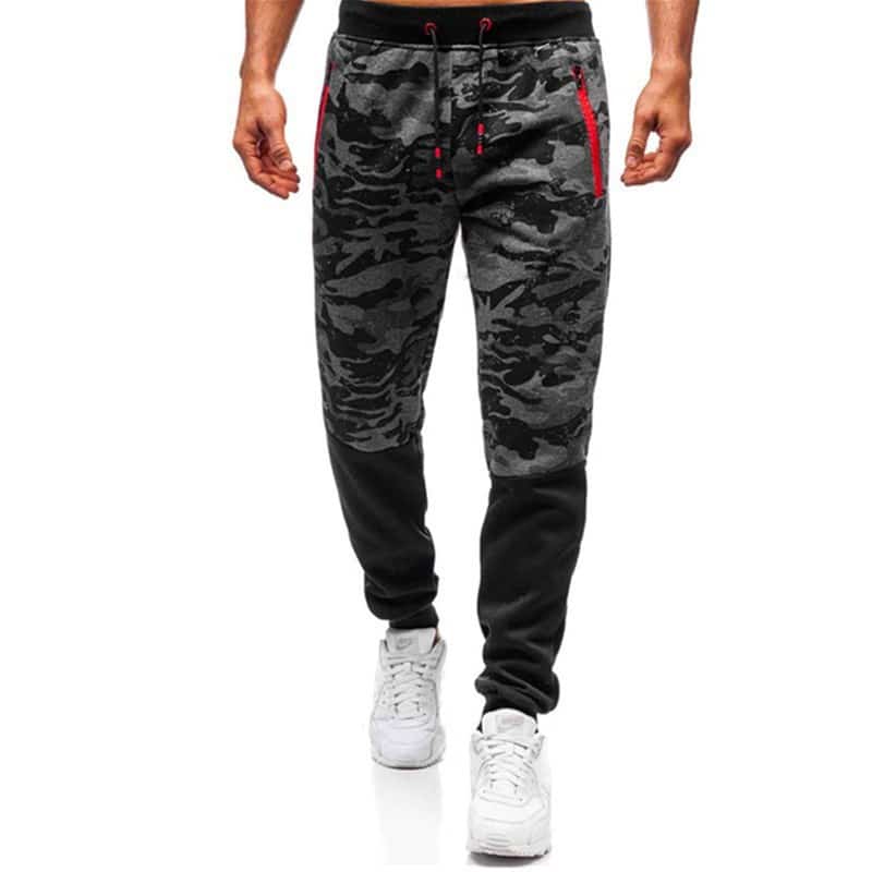 New Slim-fit Trousers With Camouflage Lace-up Trousers For Men
