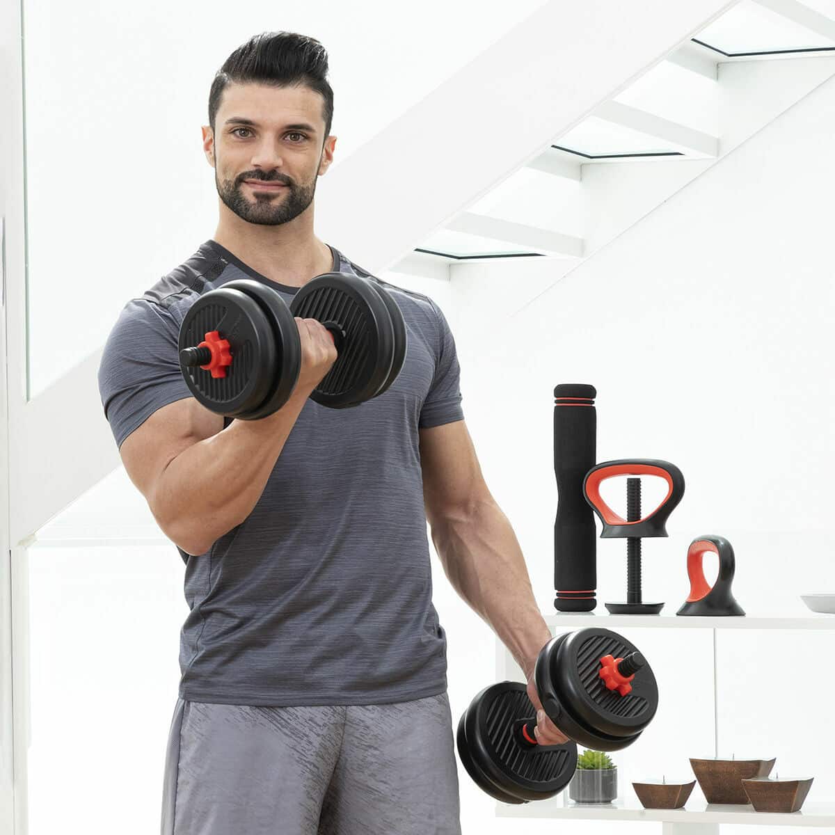 6-in-1 Set of Adjustable Weights with Exercise Guide Sixfit InnovaGoods (Refurbished A)
