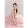 Elegant Girl's Wedding Photography Dress Pink White