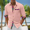 New Printed Men's Popular Linen Shirt