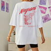 Nemoni Women Back Print Retro Style T-shirts Cocktail Drink