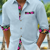 New Printed Men's Popular Linen Shirt