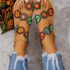 Peacock Eye Hair Beach Slippers Women