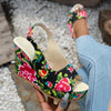 Plus Size Wedge Sandals European And American Fashion Embroidery Height Increasing