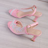 Summer New High Heel Sandals Stiletto Heel Rhinestone Buckle Sandals Fashion Sexy High Heels