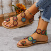 Peacock Eye Hair Beach Slippers Women