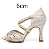 Latin Dance Shoes Hot Drilling Full Drilling Middle Heel