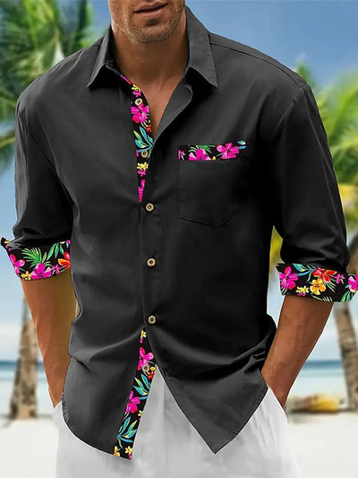 New Printed Men's Popular Linen Shirt