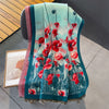 Oil Painting Flowers Artificial Cashmere Scarf Female