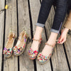 Vintage Beaded Woven Embroidered Lace Old Beijing Cloth Shoes