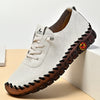 Leather Large Size Flat Bottom Casual Shoes