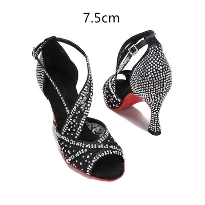 Diamond-embedded Latin Dancing Shoes Women's Adult