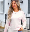 Women's Plus Size Sweater Flower Long Sleeve Round Neck