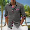 New Printed Men's Popular Linen Shirt