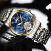 Stainless Steel Men's Tourbillon Quartz Watch