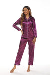 Pajamas Women's Long Sleeve Sleepwear Soft Button Loungewear Pjs Set Nightwear